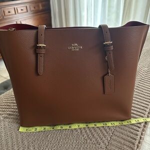Coach Brown Leather Tote Bag